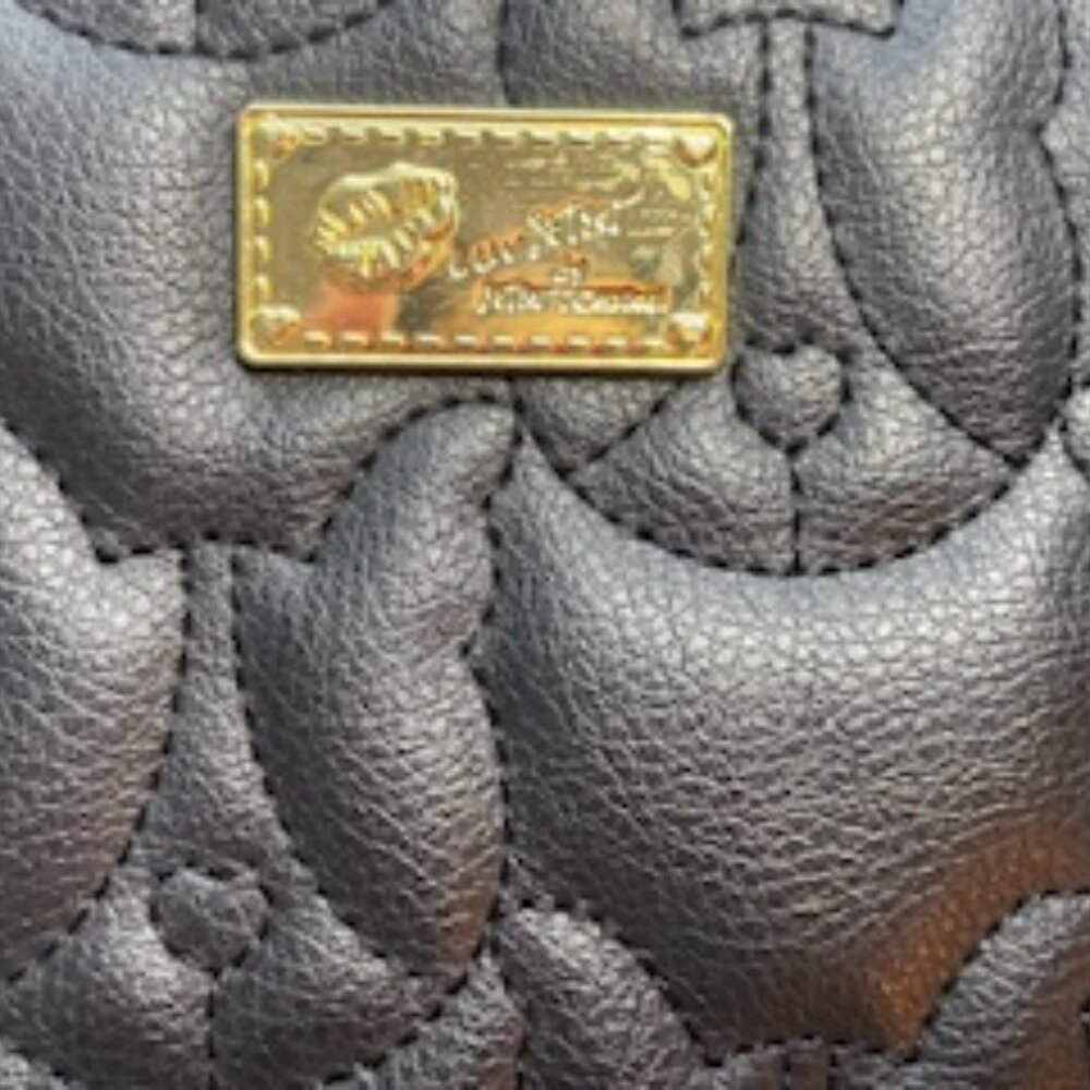 Betsey Johnson Zip-Top Mini Purse – Dog Print & Gold Logo - Picture 2 of 5